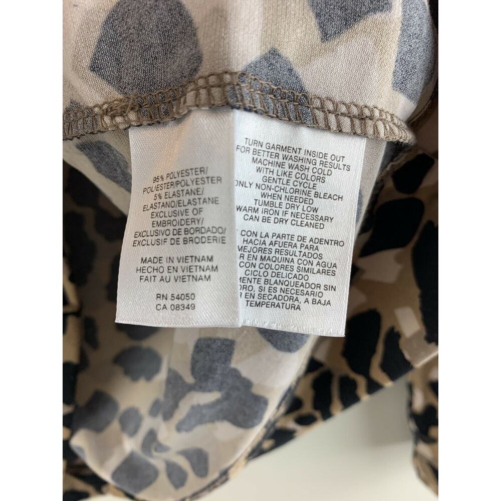 Anne Klein Leopard Print Button Blouse Cardigan XS Extra Small - Picture 6 of 6